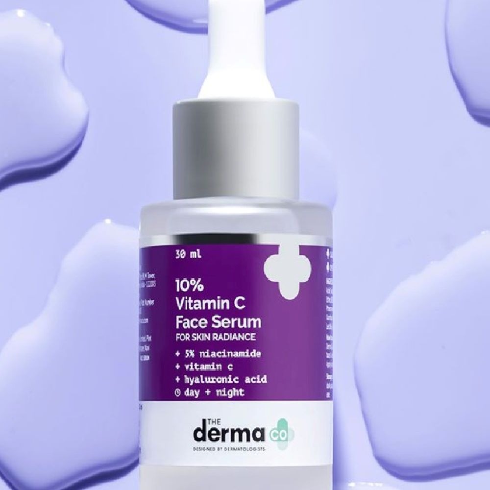 The Derma Co 10% Vitamin C Face Serum with Vitamin C 5% Niacinamide & Hyaluronic Acid for Skin Radiance (30ml)