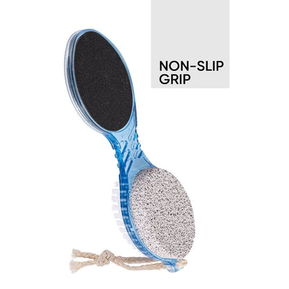 Vega 4 In 1 Foot Pedicure Brush, Pumice Stone, Scrubber & File