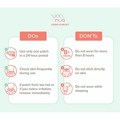 Nua Cramp Comfort Heat Patches for Period Pain and Cramps, 3 Sheets