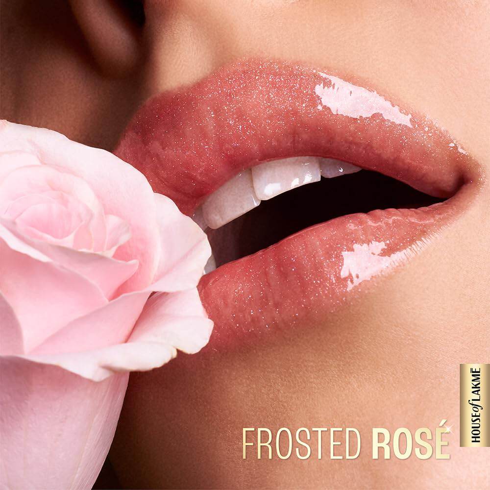 Lakme Glitterati Lip Glaze - 204 Frosted Rose (5ml)