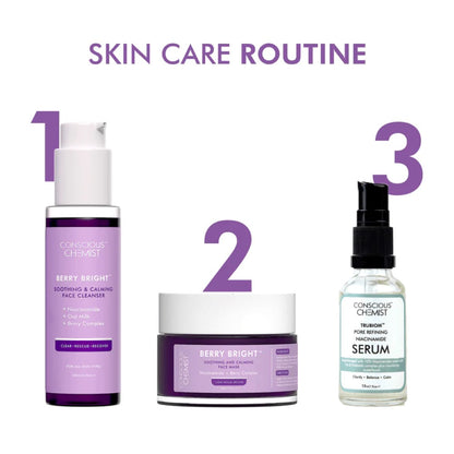 Conscious Chemist Pore Refining Face Mask With Niacinamide & Berry Complex (50 gms)