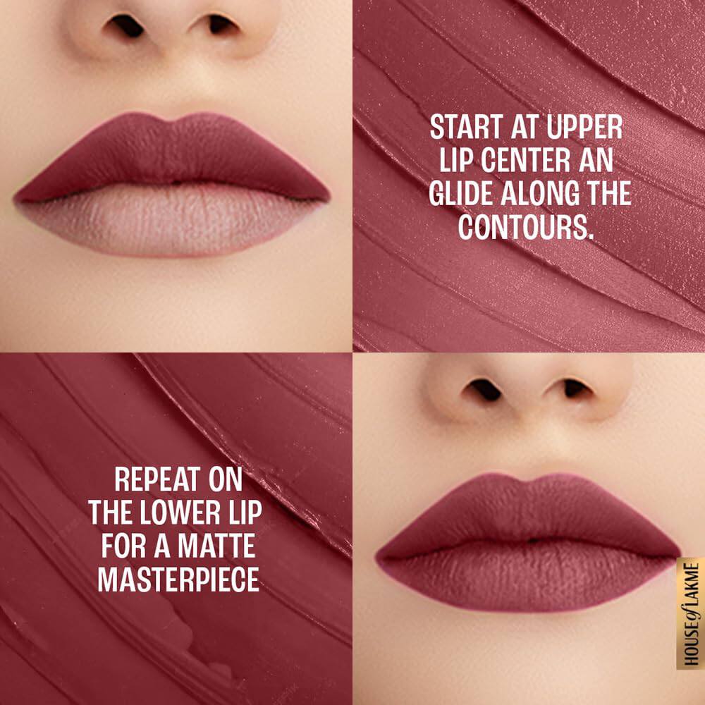 Lakme 9to5 Powerplay Priming Matte Lipstick - Rosy Sunday (3.6 gms)