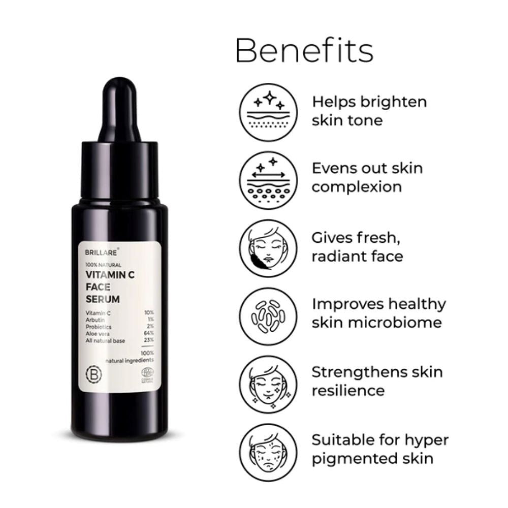 Brillare Vitamin C Face Serum For Bright, Glowing Skin (30ml)