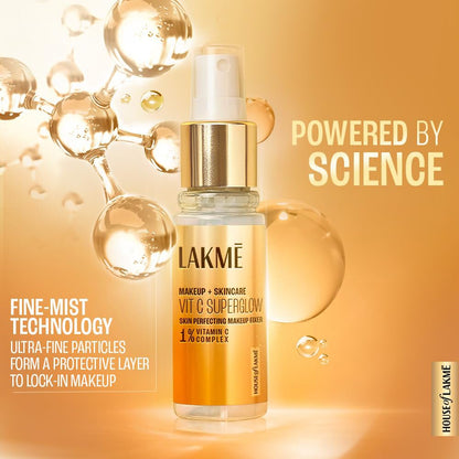 Lakme Makeup+Skincare VitC Superglow Skin Perfecting Makeup Fixer (60ml)