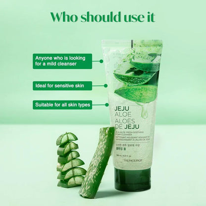 The Face Shop Jeju Aloe Fresh Soothing Cleansing Foam (150ml)