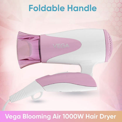 Vega Blooming Air Foldable 1000 Watts Hair Dryer With Heat & Cool Setting