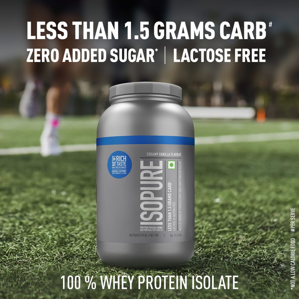 Isopure Whey Protein Isolate Powder with Vitamins for Immune Support - Creamy Vanilla (1 kg)