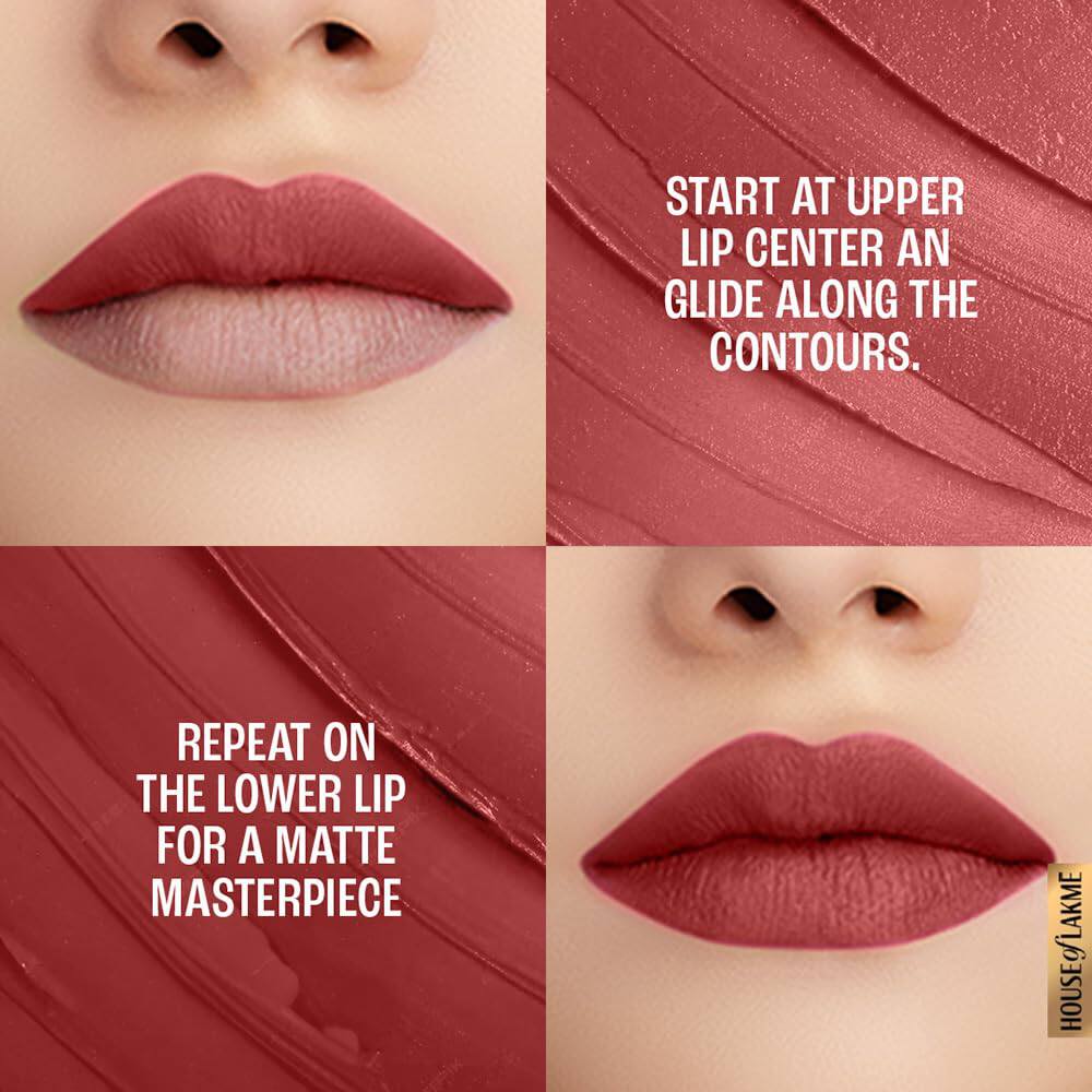 Lakme 9to5 Powerplay Priming Matte Lipstick - Roseatte Red (3.6 gms)