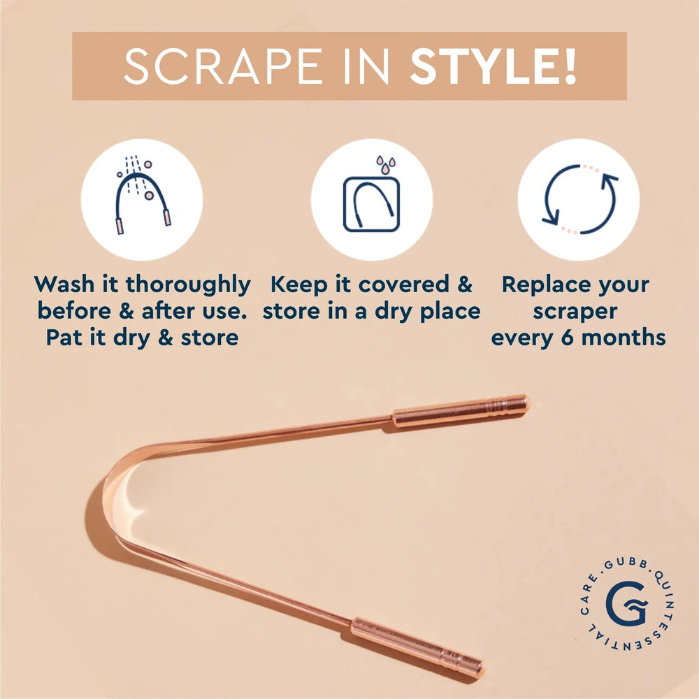 GUBB Copper Tongue Cleaner For Kids & Adults-Natural Copper