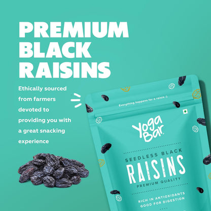 Yogabar Premium Black Raisins 500 grams