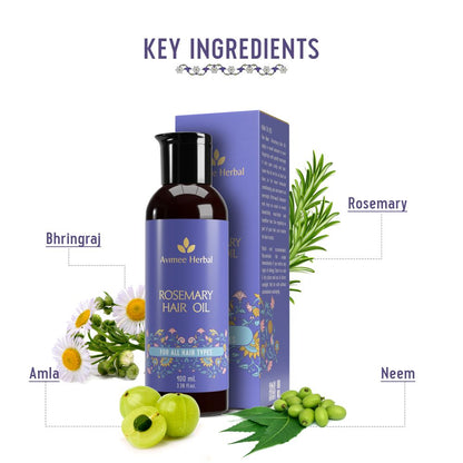 Avimee Herbal Rosemary Hair Oil for Hair Growth (100ml)