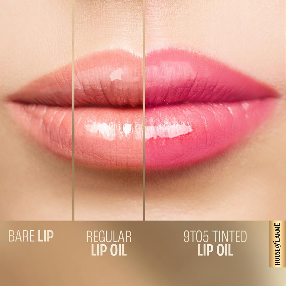 Lakme 9to5 Overtime Shine Tinted Lip Oil - Cocoa Truffle (5.3ml)