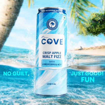 Dr. Morepen Cove Crisp Apple Malt Fizz with Cordyceps & ACV low cal