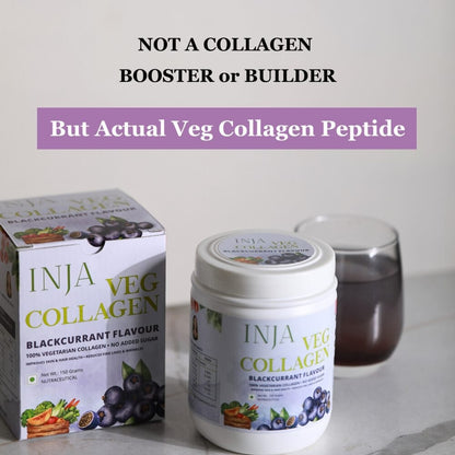 INJA Veg Collagen, 100% Vegetarian (Blackcurrant Flavour, 150 gms)