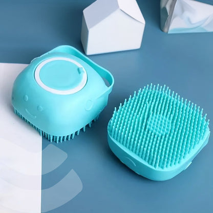 GUBB Silicone Exfoliating Bath Brush for Deep Cleansing with Shower Gel Dispenser (Random Colors)