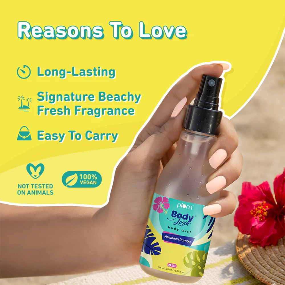 Plum BodyLovin' Hawaiian Rumba Body Mist For A Long Lasting Beachy Fragrance (150ml)