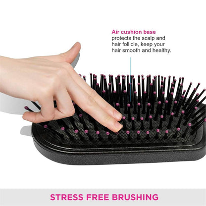 Vega Cushioned Hair Brush With Cleaning Comb For Men & Women (E18-Cb)