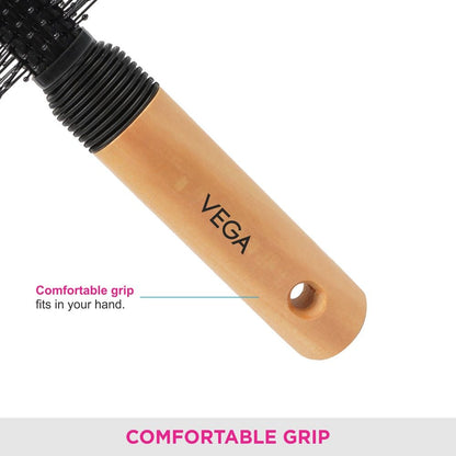 Vega Round Hair Brush For Adding Curls & Volume, Men & Women