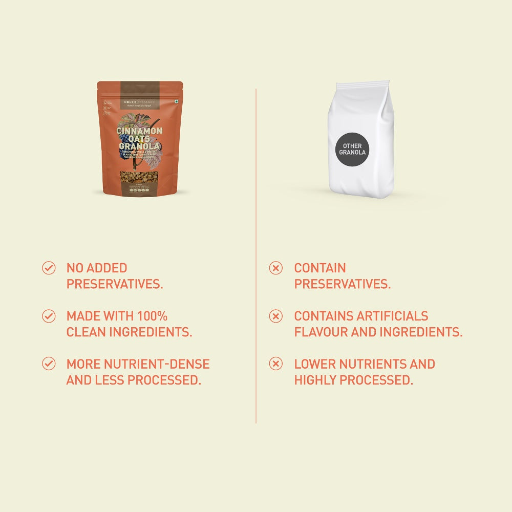 Nourish Organics Cinnamon Oats Granola - 270 gms