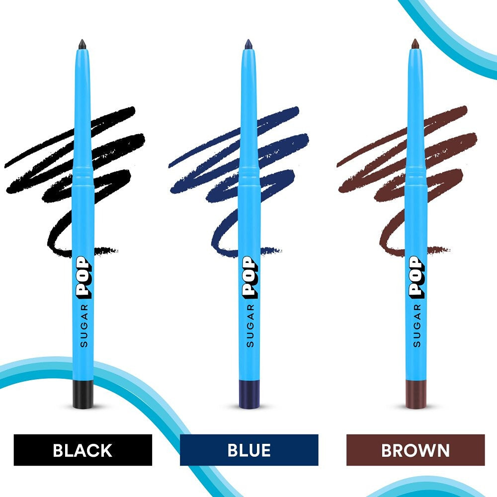 SUGAR POP Longwear Kajal 01 Black - Richly Pigmented, Sweat Proof, Lasts Up To 16HRS
