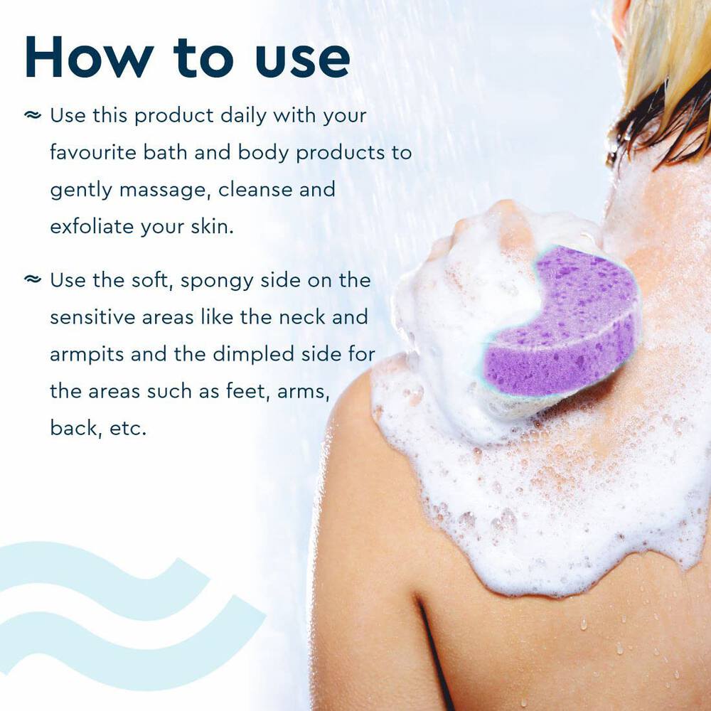 GUBB Adult & Baby Bath Loofah Sponge for Men & Women (Blue)