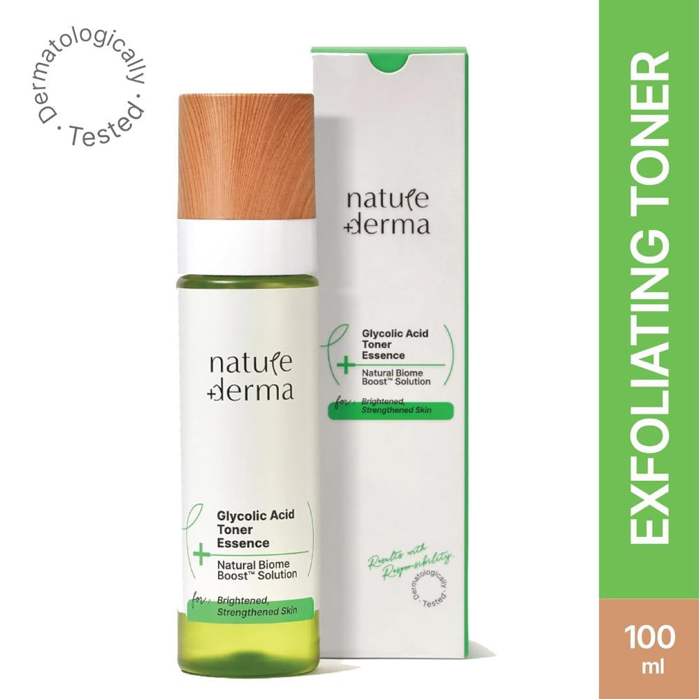 Nature Derma Glycolic Acid Toner Essence with Natural Biome-Boost™ (100ml)