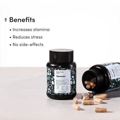 Bold Care Forever - Ashwagandha & Shilajit - Stamina Booster Supplements for Men - All Natural Safed Musli, Shatavari & More (60 Capsules)