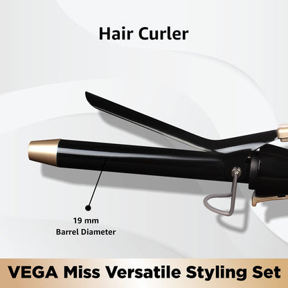 Vega Miss Versatile Styling Set Straightener, Curler & Dryer Gift Combo