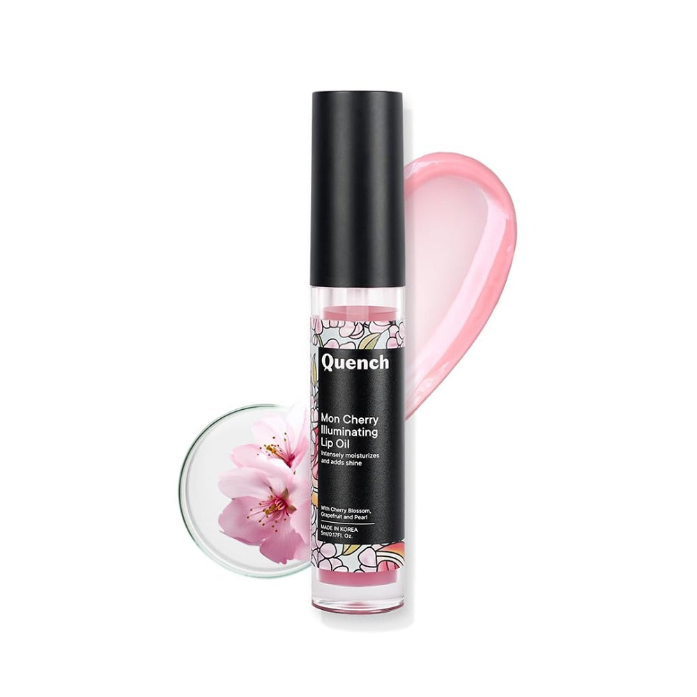 Quench Botanics Illuminating Lip Oil with Cherry Blossom Radiance (5ml)