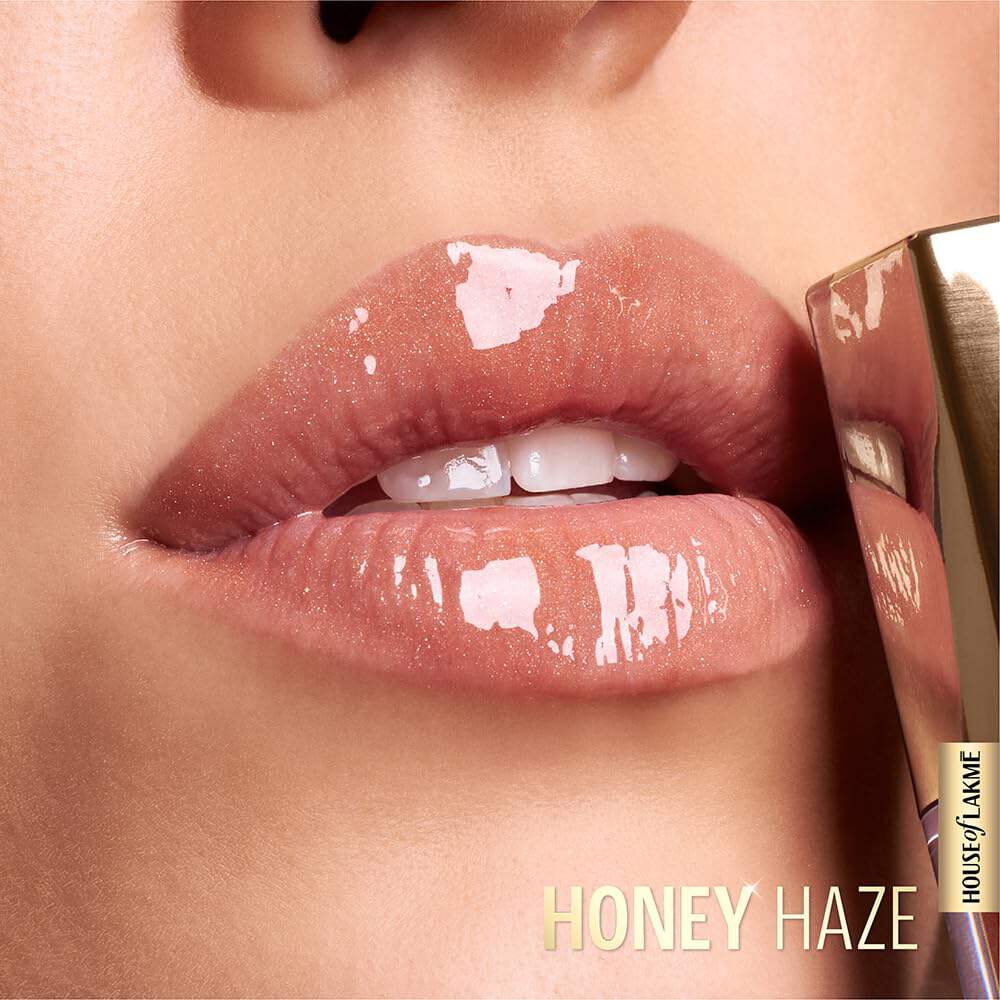 Lakme Glitterati Lip Glaze - 302 Honey Haze (5ml)