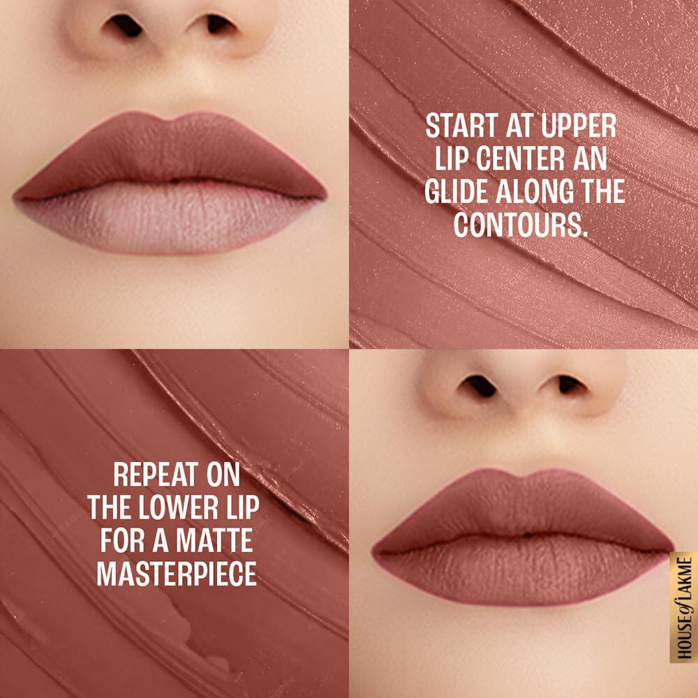 Lakme 9to5 Powerplay Priming Matte Lipstick - Nude Touch (3.6 gms)