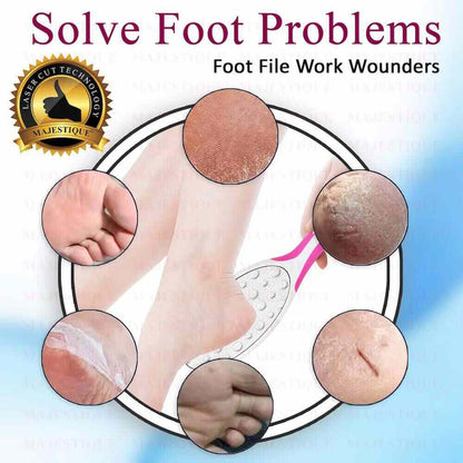 Majestique Dual Side Foot Scrubber, Heel Scraper for Feet, Hands and Body (Color May Vary)