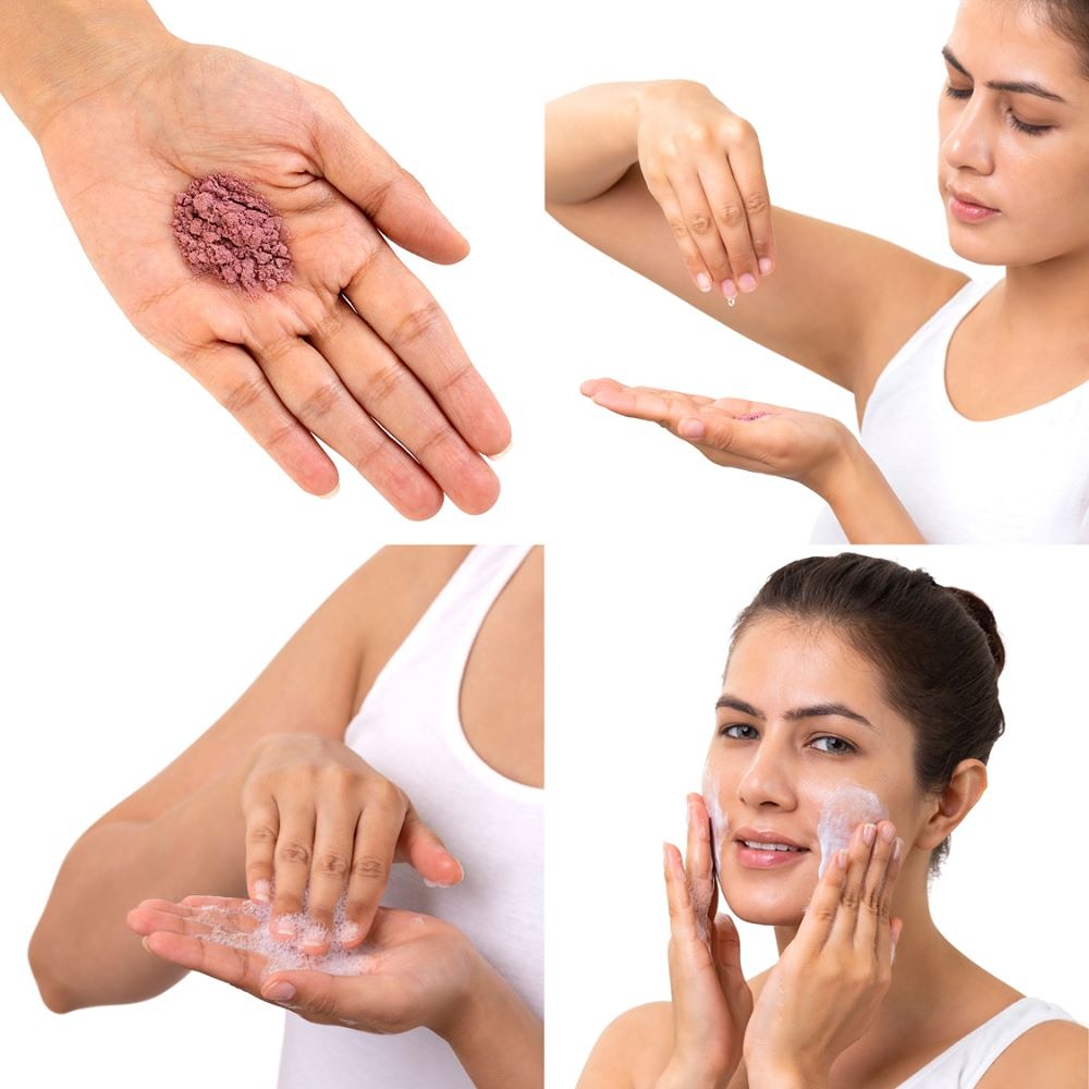 Brillare Rose Powder Face Wash For Well Hydrated, Younger Looking Skin (15 gms)