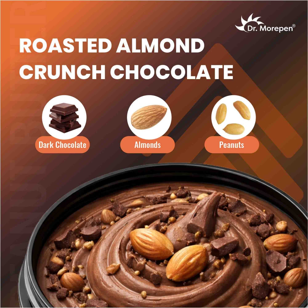 Dr. Morepen Peanut Butter Roasted Almond Crunch Chocolate- 1 kg