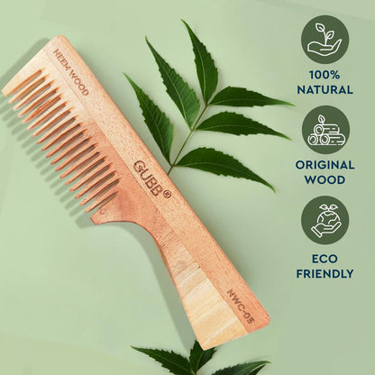 Gubb Detangling Neem Wood Comb (NWC-05ONL)