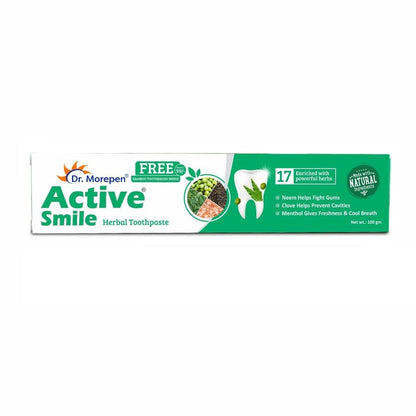 Dr. Morepen Active Smile Toothpaste with Bamboo Brush (100 gms)