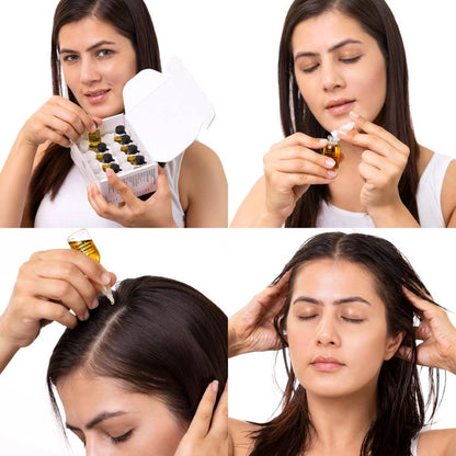 Brillare Onion & Bakuchiol Oil Shots For Hair Fall Reduction (8 Vials X 6ml)