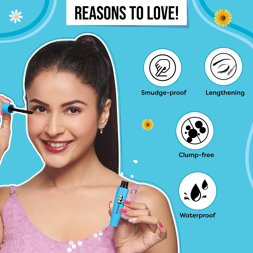 SUGAR POP Waterproof Mascara 01 Black - Instantly Lifts and Defines - Buildable Volume