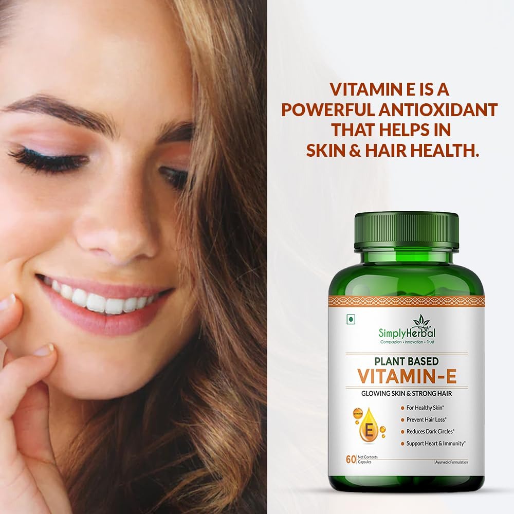 Simply Herbal Plant Based Vitamin E 10mg Capsules - 60 Capsules