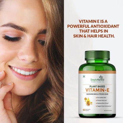 Simply Herbal Plant Based Vitamin E 10mg Capsules - 60 Capsules