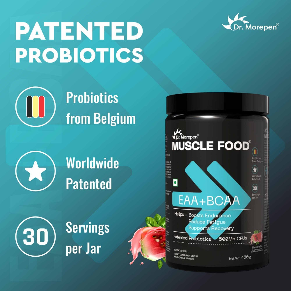 Dr. Morepen MUSCLE FOOD EAA+BCAA - WATERMELON (450 gms)
