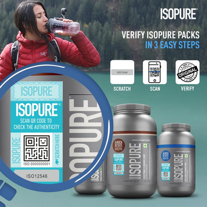 Isopure Low Carb Whey Protein Isolate Powder - Dutch Chocolate  (1 Kg)