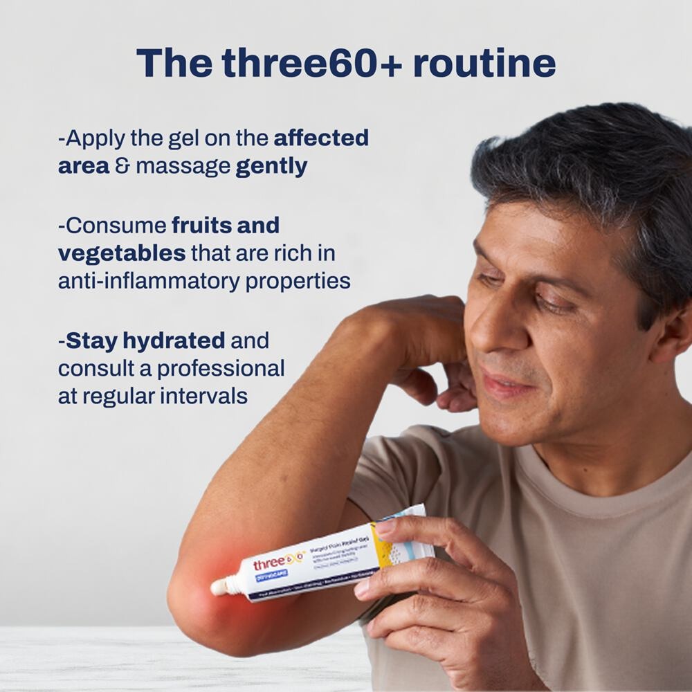 three60+ RAPID PAIN RELIEF Gel (50 gms)