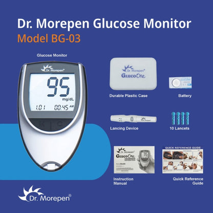 Dr.Morepen GlucoOne Blood Glucose Monitor Model BG-03 with 25 Strips