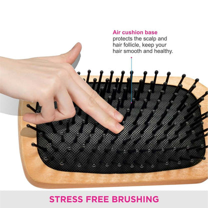 Vega Premium Collection Wooden Paddle Hair Brush For Men & Women, Small (E2-Pbs)