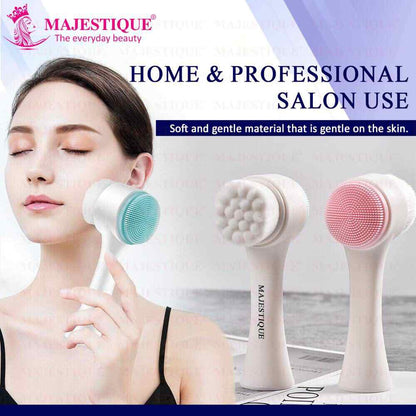Majestique Face Exfoliator Brush FC3 Deep Pore Cleaning, Soft Silicone Facial Wash Massage Brush (Color May Vary)