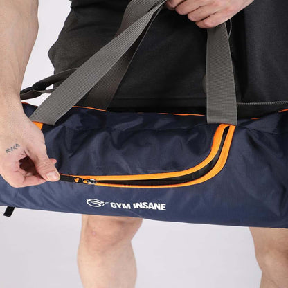 GYM INSANE Navy Breeze Polyester Duffle Bag with Shoe Compartment for Men & Women - Color Navy Blue(21 Ltr)