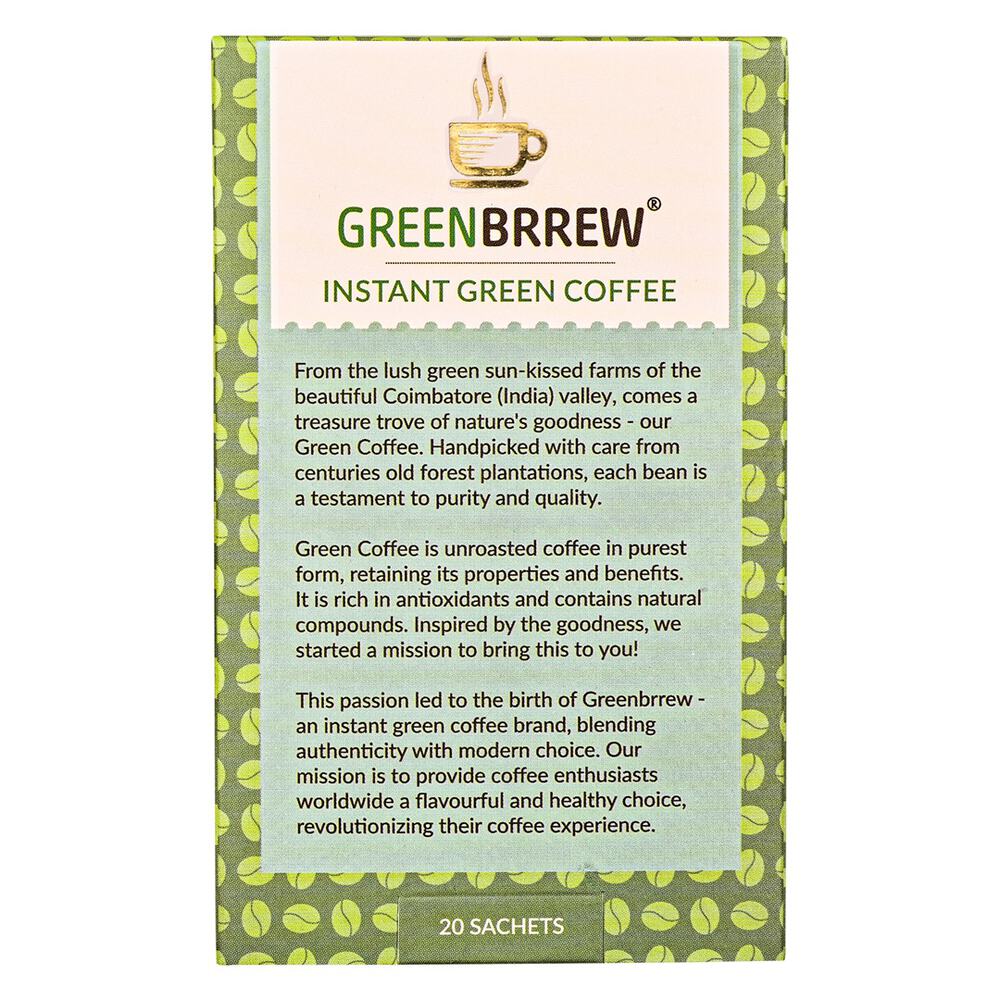 Green Brrew Natural Green 100% Unroasted Coffee, Classic Blend - Daily Regular (60 gms)