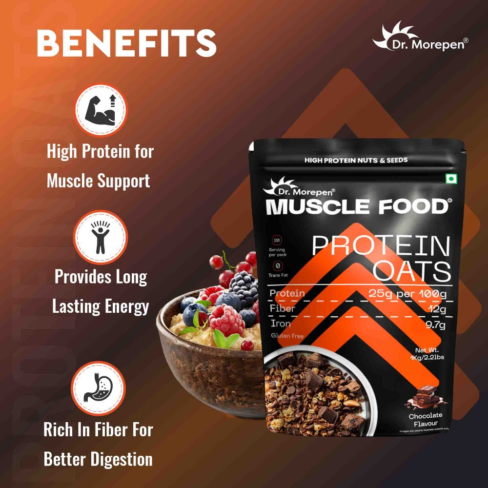 Dr. Morepen Protein Oats Chocolate Flavour- 1 kg