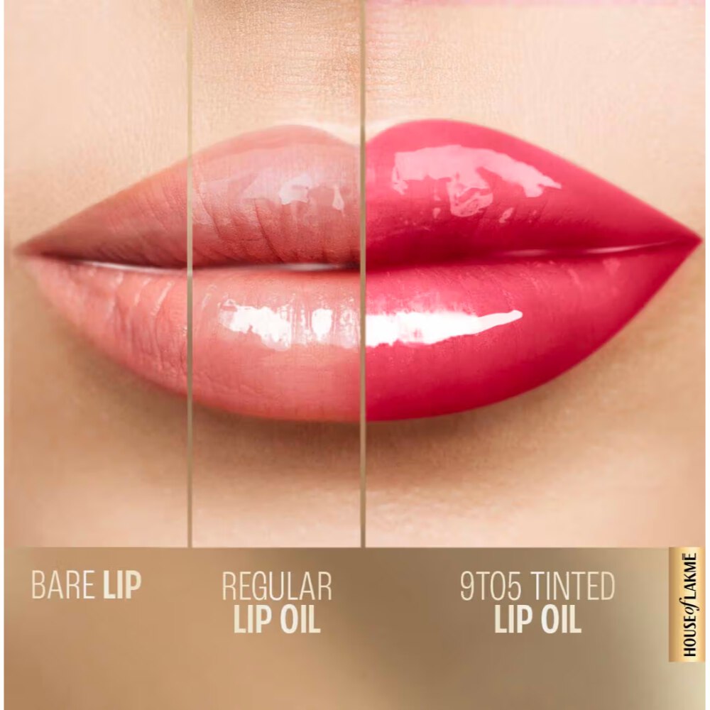 Lakme 9to5 Overtime Shine Tinted Lip Oil - Pink Bloom (5.3ml)